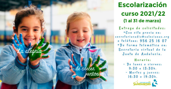 Abierto el plazo de escolarización para el curso 2021-22